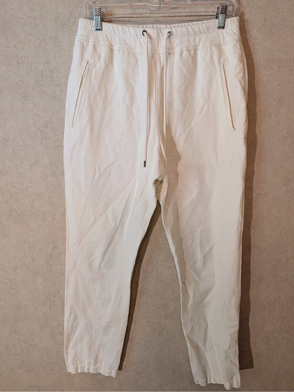 JAMES PERSE white cotton joggers sz S